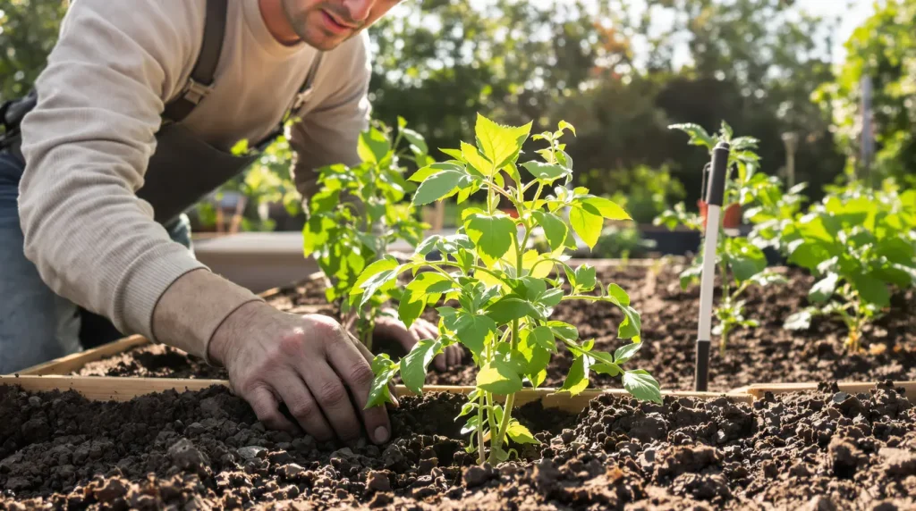 « Tu plantes tes tomates debout ? » : depuis qu'un voisin m'a montré la position couchée, mes plants sont beaucoup plus vigoureux